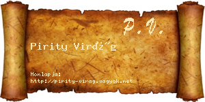 Pirity Virág névjegykártya